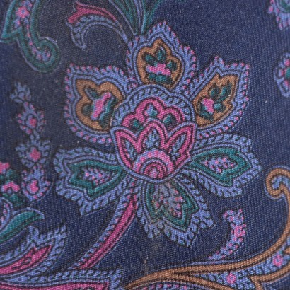 #vintage #abbigliamentovintage #abitivintage #vintagemilano #modavintage #modauomo #vintageuomo ,Cravatta Vintage YSL Paisley blu/viola