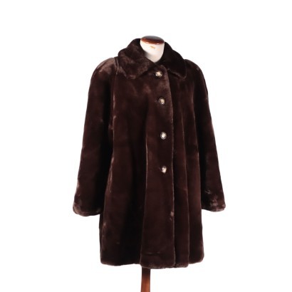Vintage Faux Fur Coat Italy 1990s