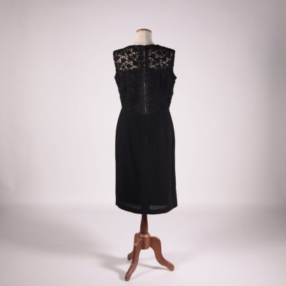 Vintage Black Sleeveless Dress 1960s