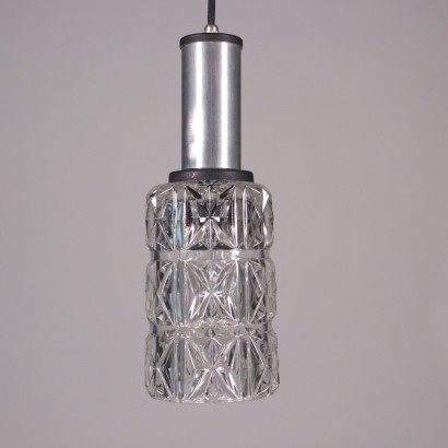 Lamps Enamelled Aluminum Glass Italy 1960s Italian Production