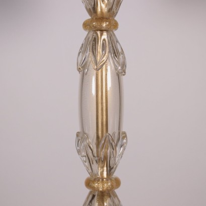 Floor Lamp Brass Murano Glass Italy 20th Century