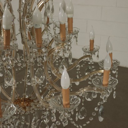 Chandelier In The Style Of Maria Theresa Glass Italy 20th Century