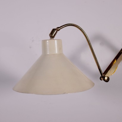Lamp Enamelled Aluminum Brass Italy 1950s