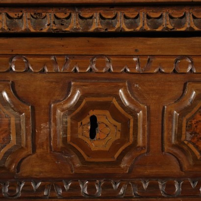 Engraved Chest of Drawers Poplar Silver Fir Walnut Italy 18th Century