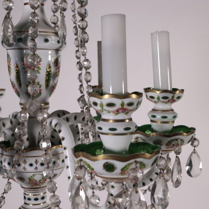 antiguo, candelabro, candelabros antiguos, candelabro antiguo, candelabro italiano antiguo, candelabro antiguo, candelabro neoclásico, candelabro del siglo XIX, candelabro bohemio de vidrio pintado