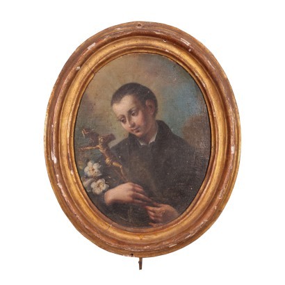 St. Luigi Gonzaga Oil on Canvas Italian School 18th Century