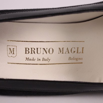Vintage Bruno Magli Pumps Suede Bologna Italy 1990s