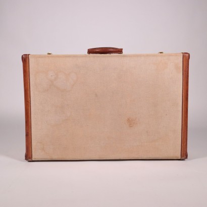 Hèrmes Suitcase Fabric Leather 65cm France 1940s-1950s