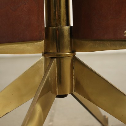 Coat Hanger Mahogany Veneer Brass Italy 1960s