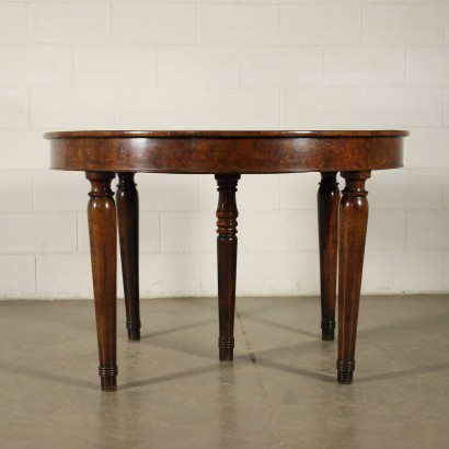 Extensible Table Walnut SIlver Fir Italy 19th Century