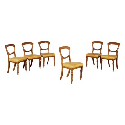 Grupo de seis sillas inglesas