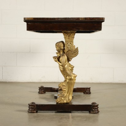 Table Basse Napoléon III Palissandre Bronze - Italie XIX Siècle