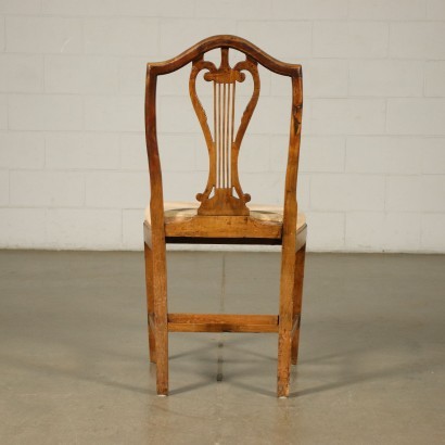 antigüedad, silla, sillas antiguas, silla antigua, silla italiana antigua, silla antigua, silla neoclásica, silla del siglo XIX, Grupo de cinco sillas de directorio