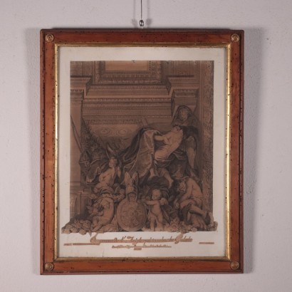 arte, arte italiano, pintura italiana antigua, Marcos imperiales con estampados