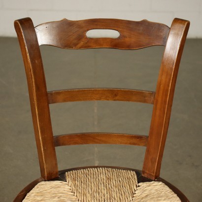 Antik, Stuhl, antike Stühle, antiker Stuhl, antiker italienischer Stuhl, antiker Stuhl, neoklassischer Stuhl, Stuhl aus dem 19. Jahrhundert, Gruppe von vier Stoffstühlen