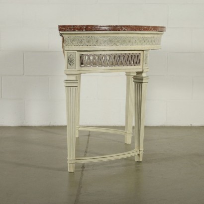 Console Neo-Classical Poplar Red Marble Piedmont Italy Second Half 700