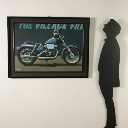 arte, arte italiana, pittura novecento italiana,Luigi Rocca,Harley-Davidson,Luigi Rocca