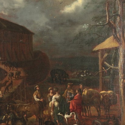 La entrada de animales al arca de Noé.