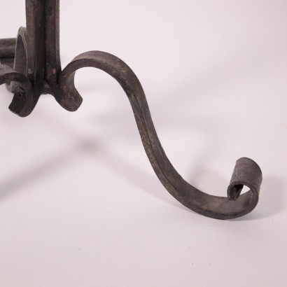 Wrought Iron Tripod with Cast Iron Pot Italy 19th-20th Century