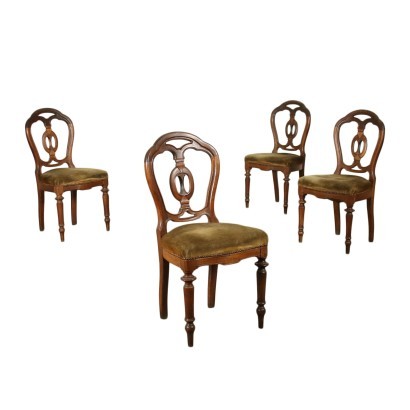 Groupe de quatre chaises Umbertine