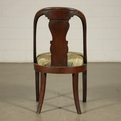 Antik, Stuhl, antike Stühle, antiker Stuhl, antiker italienischer Stuhl, antiker Stuhl, neoklassischer Stuhl, Stuhl aus dem 19. Jahrhundert, Gruppe von fünf Gondola Resta Stühlen