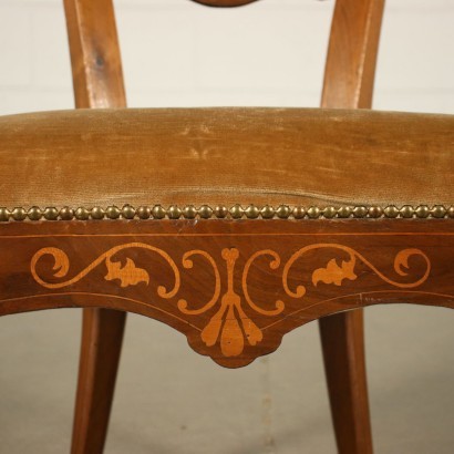 antique, chaise, chaises antiques, chaise antique, chaise italienne antique, chaise antique, chaise néoclassique, chaise du XIXe siècle, Groupe de quatre chaises Charles X