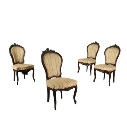 antiguo, silla, sillas antiguas, silla antigua, silla italiana antigua, silla antigua, silla neoclásica, silla del siglo XIX, Grupo de cuatro sillas Louis Philippe, Grupo de cuatro sillas Louis Philippe