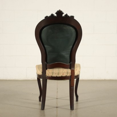 Group of 4 Louis Philippe Chairs Mahogany Padded Italy 19th Century