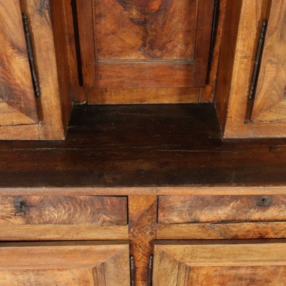 French Cupboard with Extention Walnut Pine France 19th Century