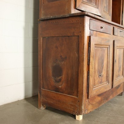 French Cupboard with Extention Walnut Pine France 19th Century