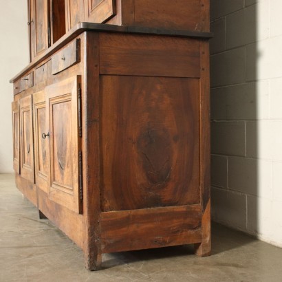 French Cupboard with Extention Walnut Pine France 19th Century
