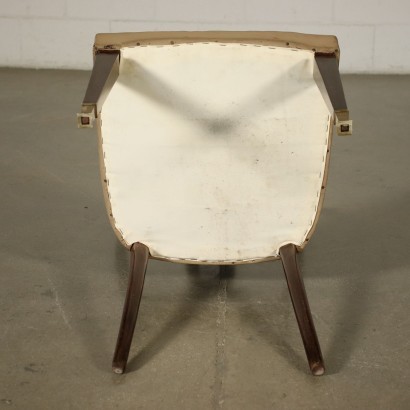 Chairs Beech Spring Brass Skai Italy 1950s-1960s Italian Production