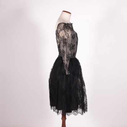 Vintage Lace and Tulle Dress Italy 1950s-1960s