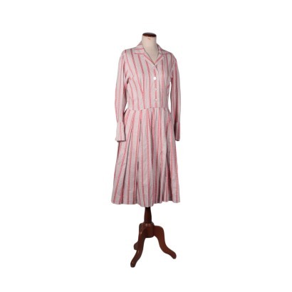 Vintage Kariertes Kleid Baumwolle - Italien 1940er-1950er