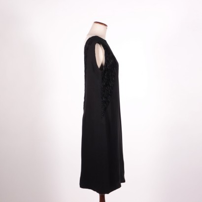 Vintage Black Sheath Dress 1970s