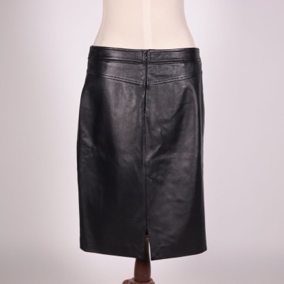 Gai Mattiolo Leather Skirt Rome