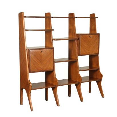 Bookcase Veneered Wood Italy 1950s 1960s