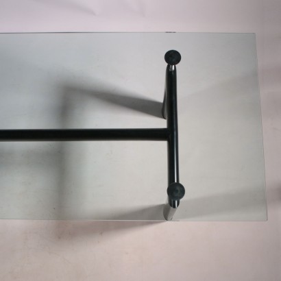 Le Corbusier Table Metal Glass Italy 1980s 1990s
