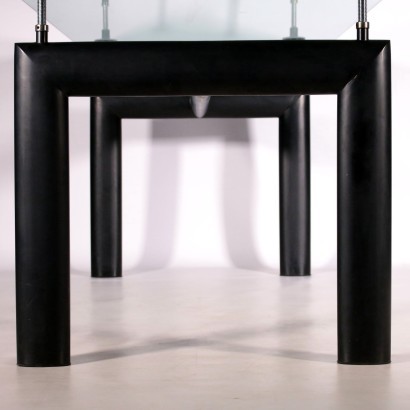 Le Corbusier Table Metal Glass Italy 1980s 1990s