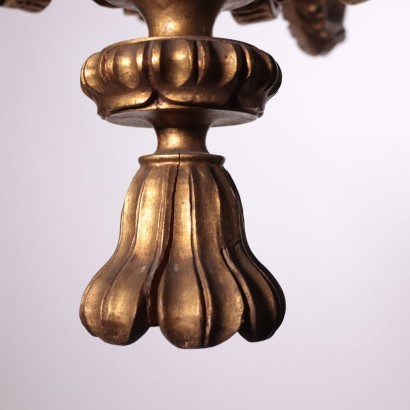 Gilded and Engraved Chandelier Italy 20th Century