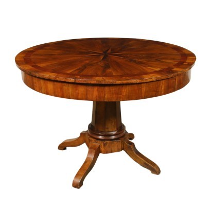 Table Mahogany Walnut Italy 19th Century