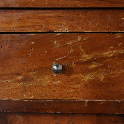 Pair of Restoration Bedside Tables Silver FIr Walnut 19th Century