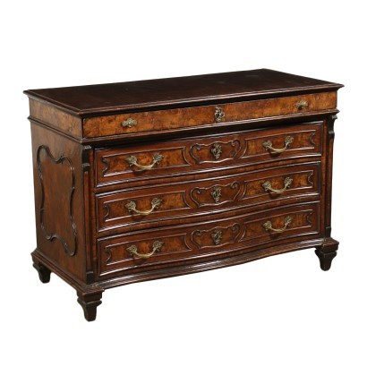 Lombard Barocchetto Chest Of Drawers Walnut Italy 18th Century
