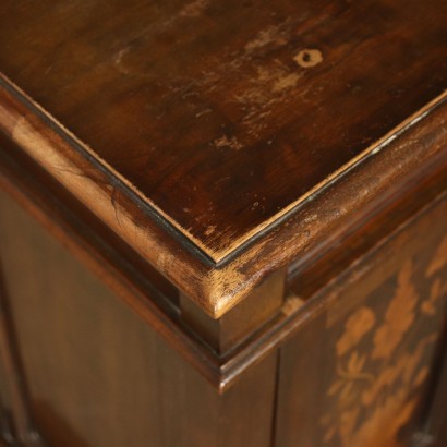 Pair of Liberty Bedside Tables Walnut Oak Marple Italy 20th Century