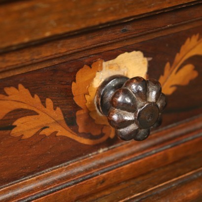 Pair of Liberty Bedside Tables Walnut Oak Marple Italy 20th Century