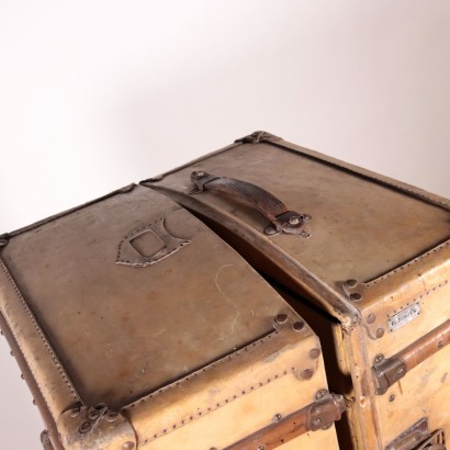 Au Depart Vintage Koffer Leder Frankreich 1910er-1920er