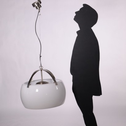 Vico Magistretti Ceiling Lamp Anodized Aluminium Glass 1960s 1970s