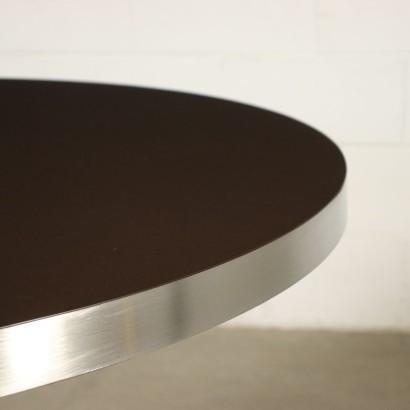 Willy Rizzo Table Lacquered Wood Chromed Metal Italy 1970s
