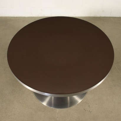 Willy Rizzo Table Lacquered Wood Chromed Metal Italy 1970s