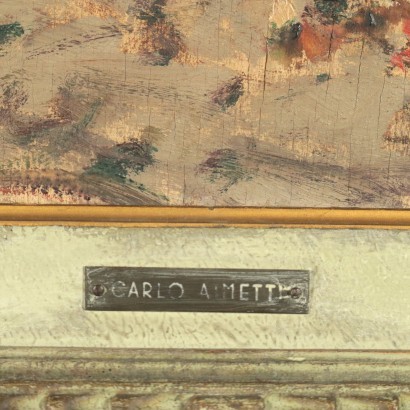 arte, arte italiano, pintura italiana del siglo XX, Carlo Aimetti, El río Ceresio, Carlo Aimetti, Carlo Aimetti